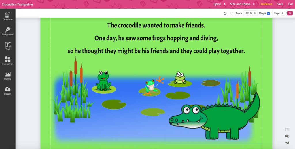 children's story book page