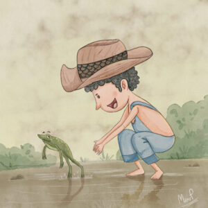 boy watercolor illustration