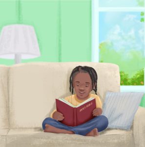 boy reading the bible