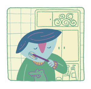 brushing teeth illustration