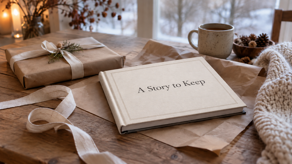 premium custom-made book on a table