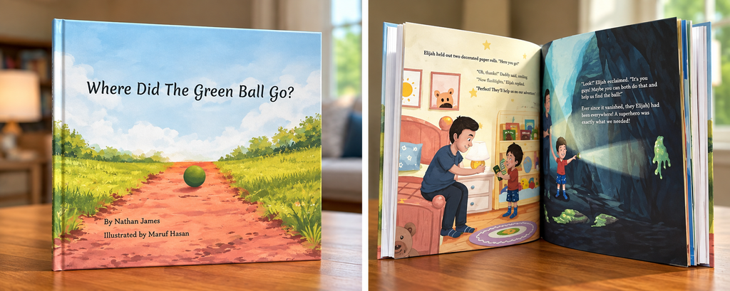 Where Did The Green Ball Go? children’s picture book by Nathan James